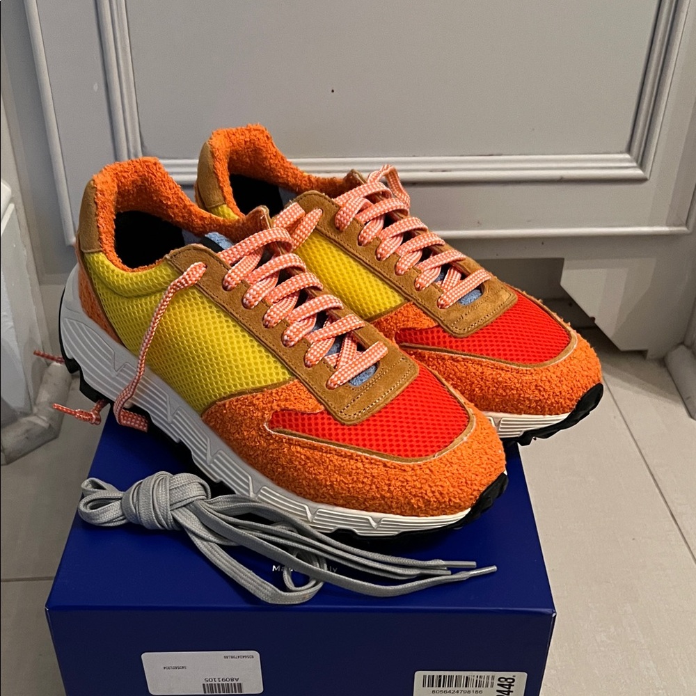 P448 Men's Sneakers in Orange and Yellow - Picture 1 of 7